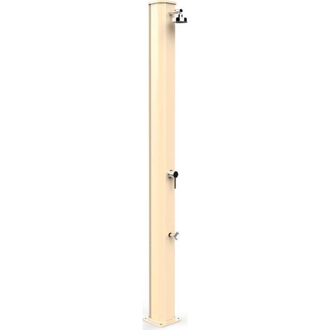 Doccia Solare da Giardino 40L Miscelatore e Lavapiedi Arkema Big Jolly Champagne Bronze (1/5)