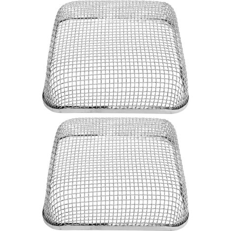Lot de 2 grilles anti-insectes pour conduit d'évacuation de chauffage de camping-car, 11,4 x 11,4 cm, en acier inoxydable robuste. (1/5)