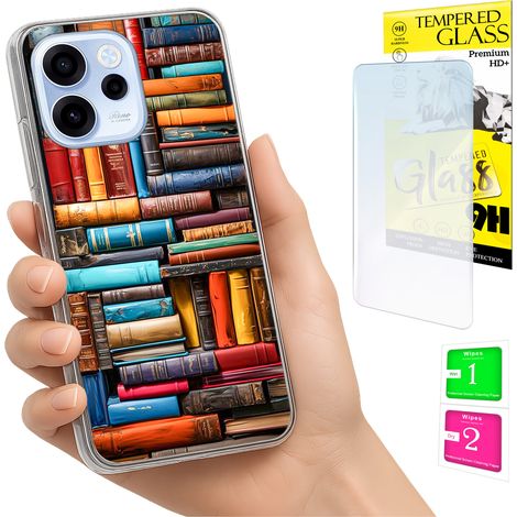 Custodia per Oppo Reno 15F / 15F FS Photo cover Cover posteriore + vetro 9H (1/5)