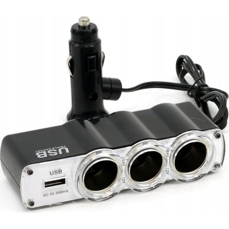 DIVISOR DE ENCHUFE DE ENCENDEDOR + USB (1/4)