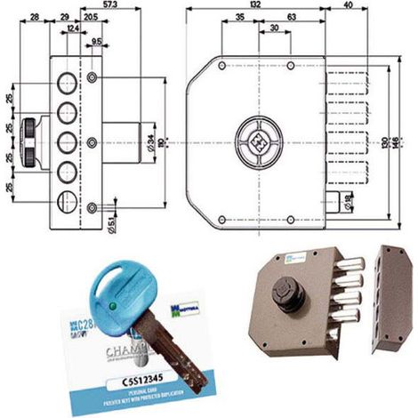 Serrure Sic.Semplice Sx Pompe 30611 Mottura