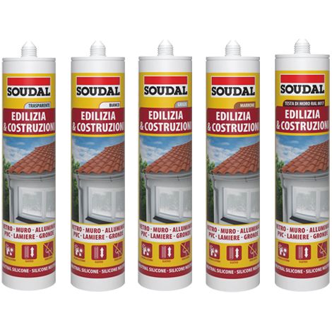 SILICONI SOUDAL EDILIZIA GRIGIO 300 ML.