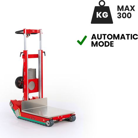 Carretilla sube escaleras eléctrica Domino para transporte de bombas de calor estufas y cajas fuertes batería AGM 300 kg (1/5)