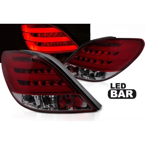 Paire de feux arriere Peugeot 207 05.06-06.09 LED BAR Rouge Fume (1/4)