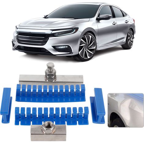 7-teiliges blaues Auto-Dellenreparaturset – Blechreparaturwerkzeug, Dellenzieher, Dellenentferner für die Autokarosserie (1/5)