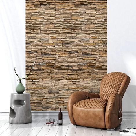 Papier peint intissé pré-encollé - PAREMENT DE BRIQUES - 1 rouleau de 300x60cm (1/5)