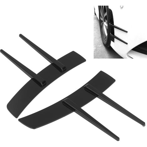 2 Pièces Spoiler Latéral Avant Noir Brillant ABS Universel pour Voiture (1/5)