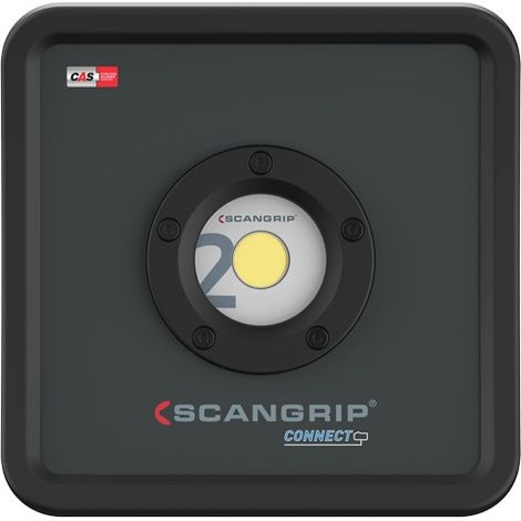 Projecteur NOVA 2 CONNECT LED : Compact et Puissant pour Professionnels, 2000 Lumens, 5 Niveaux. Robuste, Résistant aux Chocs avec Banque d'Alimentation Intégrée avec Port USB. Avec Support et Crochet