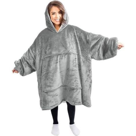 Hoodie Couverture - Flanelle - Capuche - Intérieur Extérieur - 1 Pièce - JZ06776 (1/5)