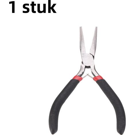 Pince plate pour bricolage et fabrication de bijoux DIY avec becs plats pour manipuler plier et façonner les petites pièces couleur noire (1/5)