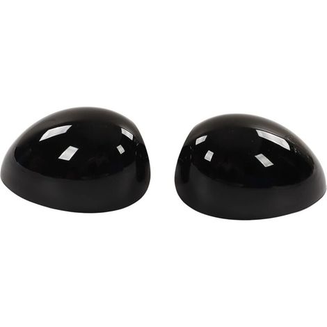 R56 Coque de Rtroviseur de Porte Noire pour MINI Cooper Coques de Rtroviseur R57 Extrieur de Voiture 2 Pices Coque de Rtroviseur Gauche Droite Noir Brillant Remplacement pour Accessoires équipement in (1/5)