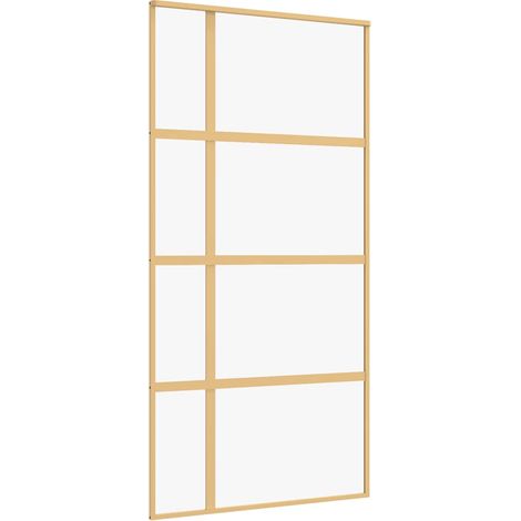 Maison Exclusive - Schiebetür Golden 102,5x205 cm ESG-Klarglas un