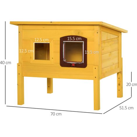 Niche pour chien en bois d'épicéa, 70 x 51,5 x 60 cm (1/5)
