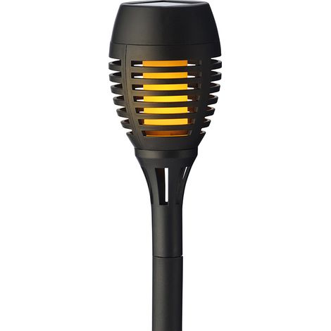 SET DE 4 ESTACAS SOLARES EFECTO LLAMA DE FUEGO Ø7,5X27CM (1/4)