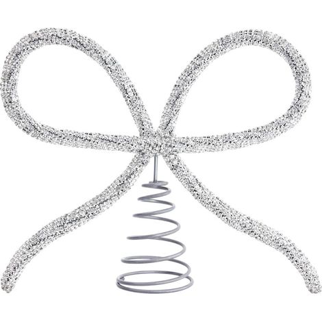 Bowtie - Arbre De Noël - Décoration En Métal Avec Strass - Pour Guirlande Et Couronne - 25,5 X 20 Cm - 1 Pièce (1/5)