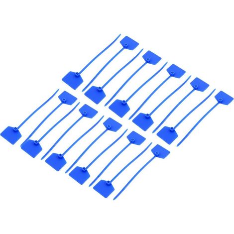 20 selbstsichernde Nylon-Kabelschuhe, 3 x 120 mm, blaue Drahtmarkierung, Kabelmarkierer