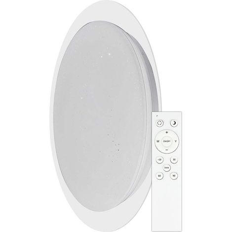 Lámpara de techo LED redonda V-TAC de 40 W con control remoto, CCT 3 en 1, efecto estrellado, diámetro: 400 mm, altura: 70 mm, regulable