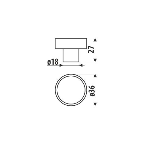 Bouton GD08, hêtre, triangles 2 (1/2)