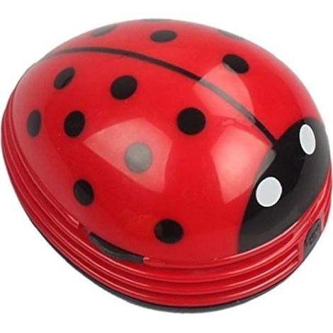 Adorable Mini aspirateur de Bureau Portable Beetle Balayeuse de miettes Mini Hoover (Rouge)