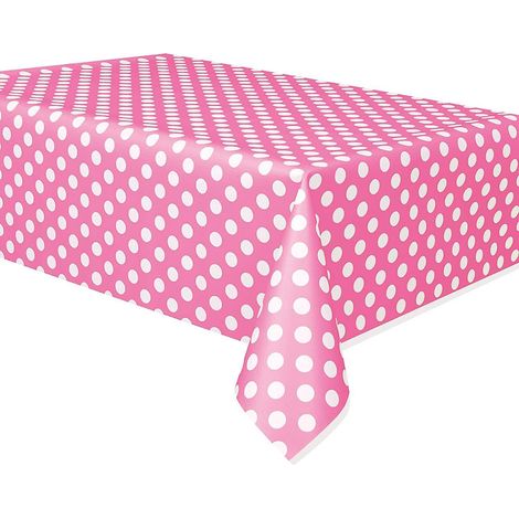rose Vif Party - 50265 - Nappe - Plastique Pois - 137cm X 183cm - (1/5)