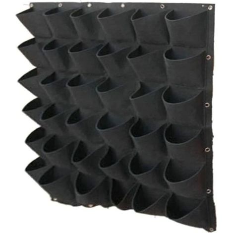 Sac De Plantation Vertical - 36 Poches En Feutre Respirant - Pour Jardin Murale Extérieur Et Intérieur - Couleur Noir (1/5)
