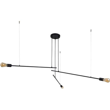 Suspension Nowodvorski Pile noire acier Ø200 cm 3xE27 (1/2)