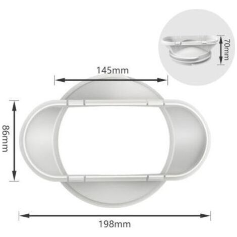 Tuyau d'évacuation pour climatiseur mobile, buse plate, interface 130/150 mm, accessoires courants
