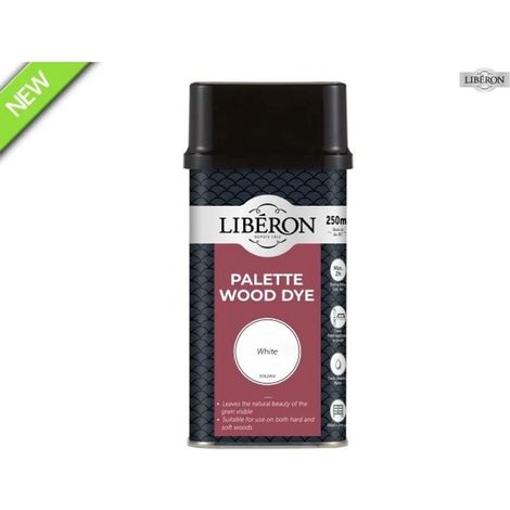 Liberon 126726 Palette Wood Dye White 250ml LIBWDPWH250N