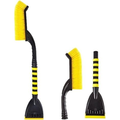 Pelle à neige amovible pour l'hiver avec grattoir en EVA - Poignée de nettoyage automatique - Brosse de nettoyage automatique pour pare-brise