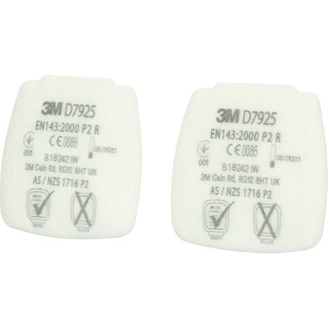 Filtre à poussière fine D7925 EN143:2000/A1:2006 P2R adapté à série Secure Click 7100197286