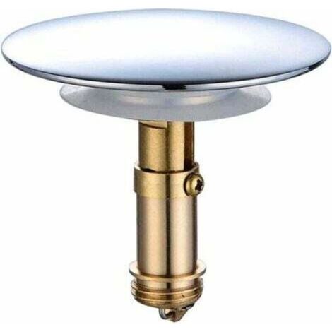 Bonde clic-clac pop-up 66 mm pour lavabo de salle de bain, lavabo de cuisine, lavabo de salle de bain, bouchon en laiton massif plaqué chrome (1/5)