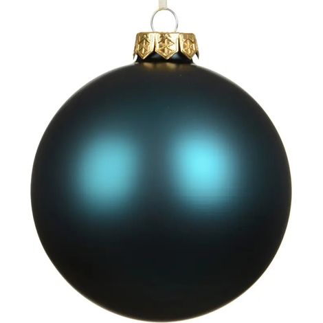 Edelstein Weihnachtskugel aus grünem Glas matt Ø10 cm