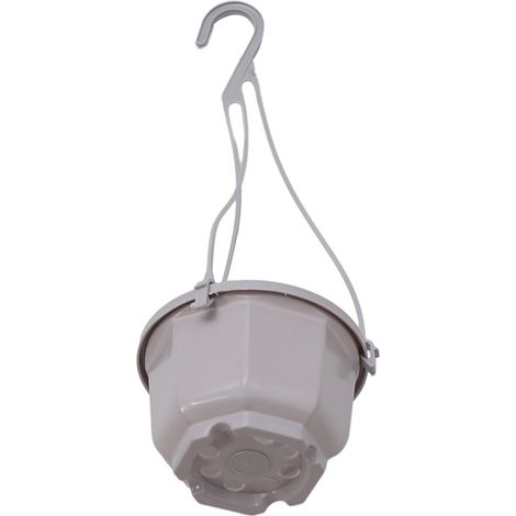 Panier suspendu en plastique pour plantes, jardinière blanche clôture, balcon, jardin (1/5)