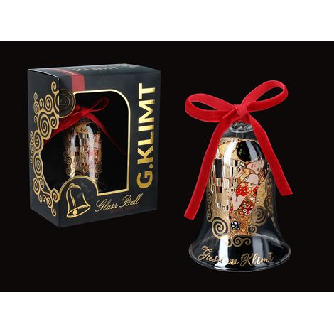 Cloche décorative en porcelaine, motif « Baiser de Gustav Klimt », pour un cadeau 1 (1/4)