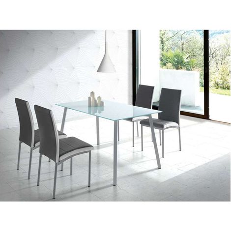 Mesa de comedor Lucía en varios acabados 75 cm(alto)140 cm(ancho)80 cm(largo) Color NEGRO (1/4)