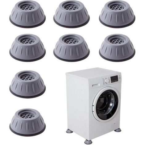 Lot de 8 patins anti-vibrations pour lave-linge et sèche-linge : atténuent les chocs et le bruit, empêchent les mouvements et les vibrations. (1/5)