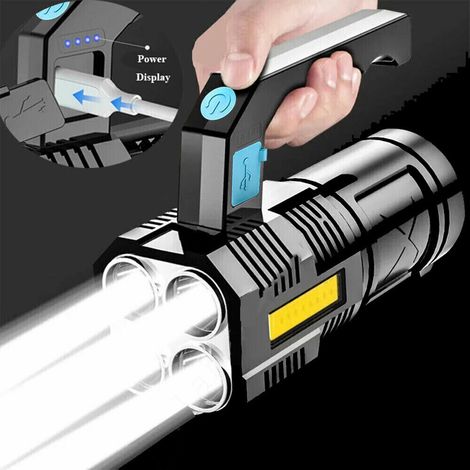 USB-wiederaufladbare LED-Handtaschenlampe 4 Modi 1200 mAh Outdoor-Arbeit (1/5)