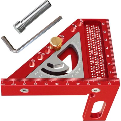 Équerre Menuisier 3D Accessoires de Jauge en Aluminium Règle Rapporteur Équerre Pour Bois Débutants Professionnels Projets Artistiques Métallerie Rénovation (1/5)
