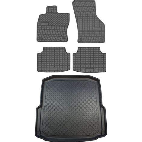 Skoda Octavia III (5E) Hatchback de 02.2013 a 05.2020. JUEGO: alfombrillas de goma para coche + alfombrilla para maletero.