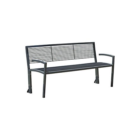 Gitterrohrbank  in Grauguss-Optik  LxBxH 1500 x 555 x 780 mm