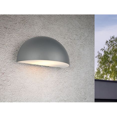 Halbrunde Downlight Außenwandleuchte MAAS Anthrazit, Breite 27cm (1/5)