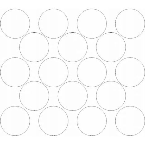 Adesivi circolari da 10 cm, adesivi circolari a pois, 18 pezzi, bianco opaco