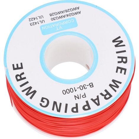 Fil de bobinage cuivre monobrin câble de connexion électronique fil volant pour circuit imprimé rouge (1/5)