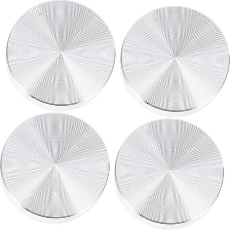 Adaptateurs ronds en aluminium argenté pour tables basses et plateaux (1/5)
