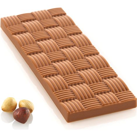 Silikomart Riga-P, Stampo per Cioccolato in Tritan, 4 Cavità, Confezione da 10 Stampi, Misure 150 x 55 mm h 9 mm Volume 4 x 68 ml Tot. 272 ml (1/4)