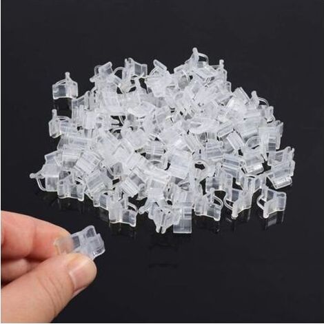 Clips tomates, Pince à greffer, Clip de greffage-100 pièces en Plastique Transparent, Plant Clips for Climbing Plants, sûr, fiable et Facile à Utiliser Pince à Outils de pépinière (1/5)
