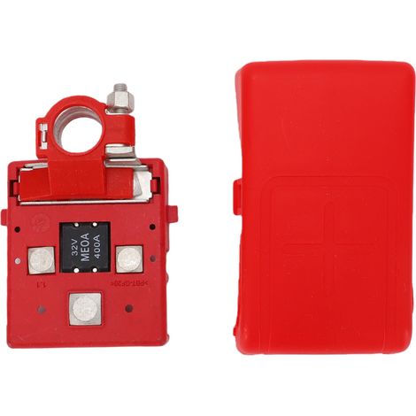 Borne de batterie automobile 400 A avec couvercle de protection, connecteur à pince et porte-fusible (1/5)