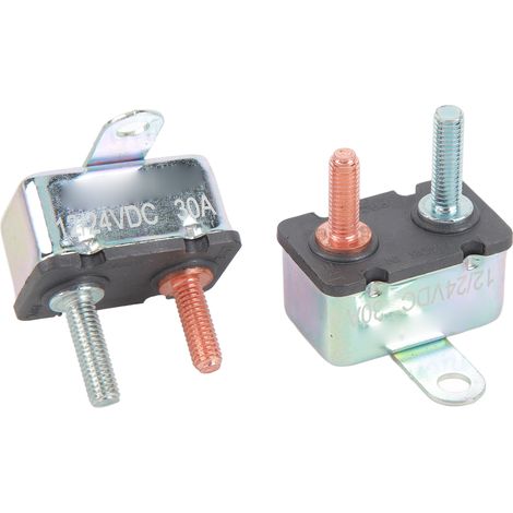 Zweiteiliger automatischer Leitungsschutzschalter, Aluminiumlegierung, Überlastschutz, 12 V/24 V, 30 A, für Auto und Boot, automatische Rückstellung (1/5)
