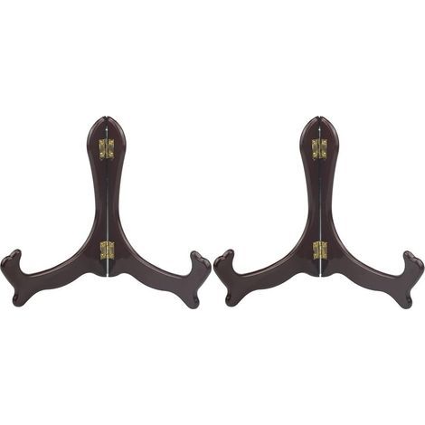 2 - Chevalet - Support Plaque - Pliable - Pour Assiette Photo Cadre - Usage Domestique Musée Magasin - Noir - 17,7 cm (1/4)