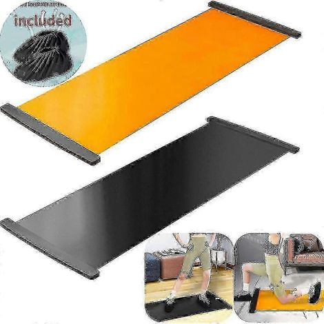 Tapis de glisse pour yoga, fitness, Pilates, patinage, hockey sur glace, roller et exercices pour les jambes - 140 cm